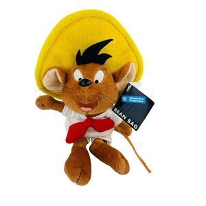Looney Tunes SPEEDY GONZALES Bean Bag Plush Stuffed Toy w/ WB Store Tag 2000 Y2K